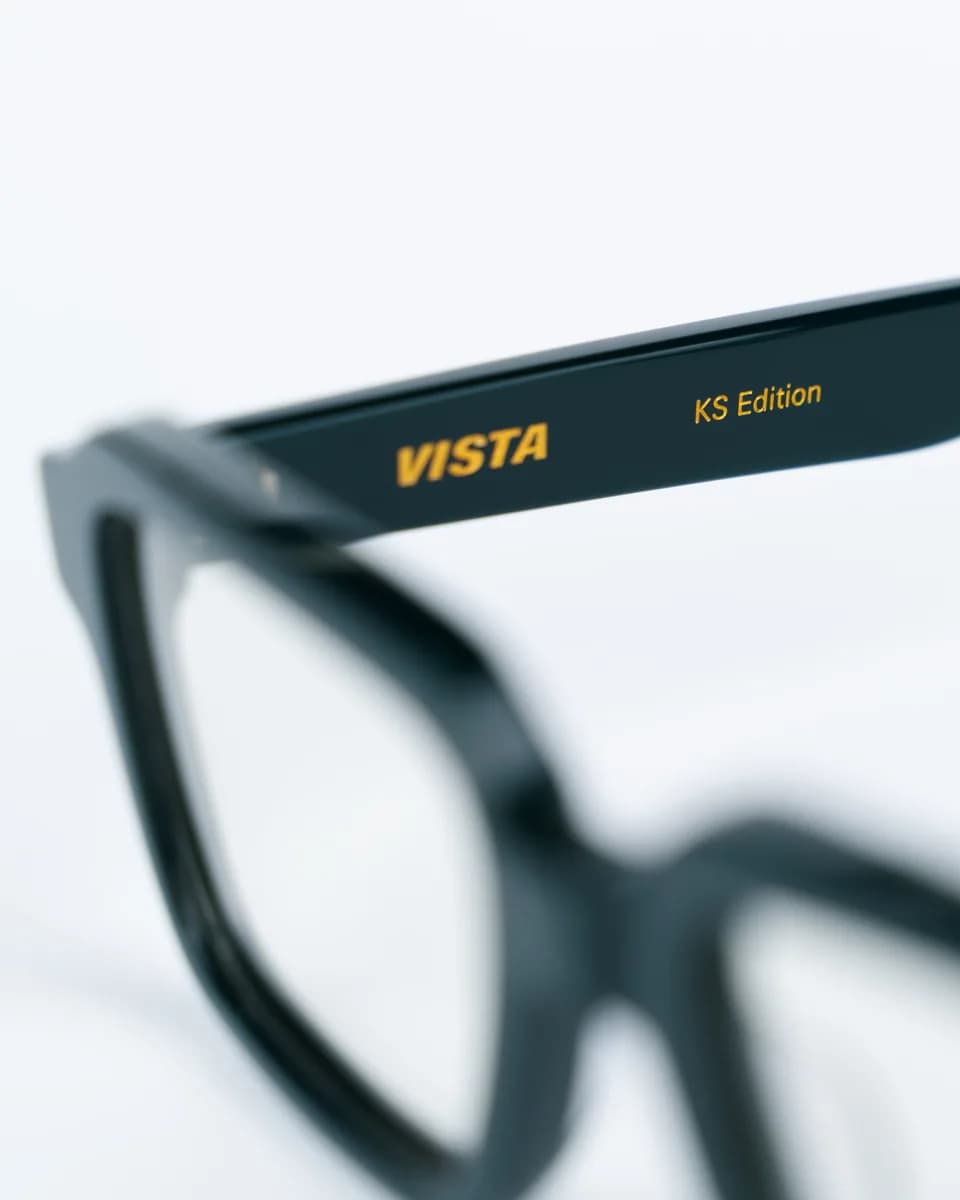 Detalle de la varilla de unas gafas VISTA de edición Kickstarter