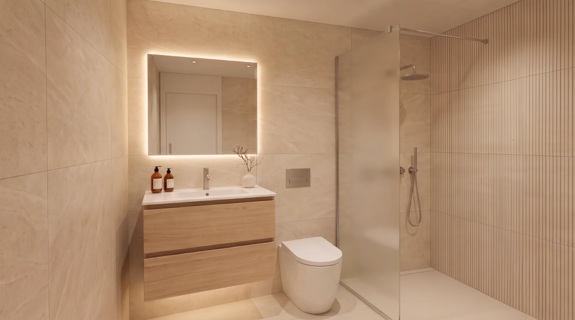 Baño — 02 · Render final